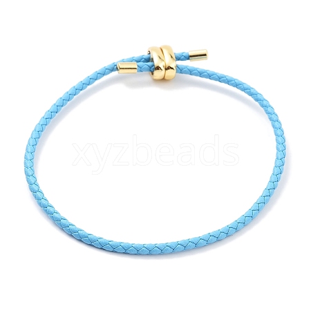 Braided Round Imitation Leather Bracelets Making BJEW-H610-03G-13-1