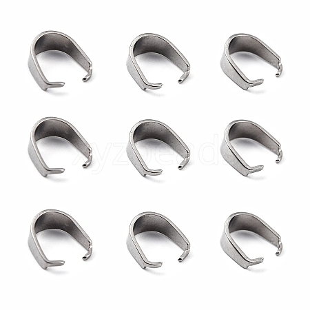 Tarnish Resistant 304 Stainless Steel Snap on Bails LS-STAS-R048-9x7mm-1