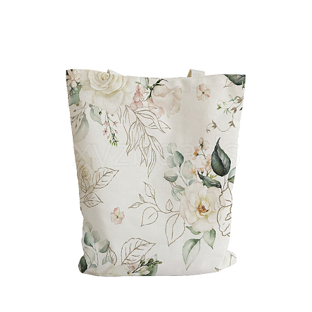 Flower Printed Canvas Women's Tote Bags ABAG-L018-C04-1