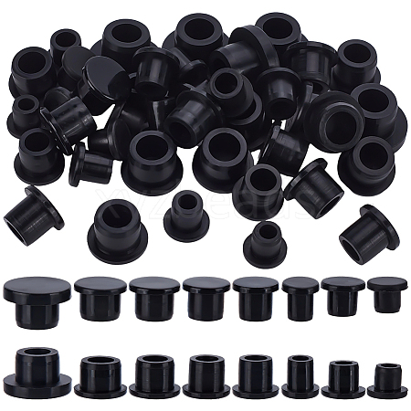 48Pcs 8 Styles Silicone End Caps FIND-FG0004-54B-1