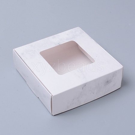 Paper with PVC Candy Boxes CON-WH0079-80C-02-1