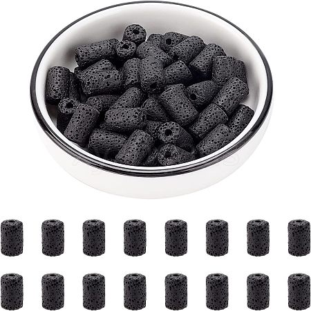 2 Strands Natural Lava Rock Beads Strands G-NB0002-19-1