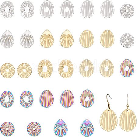 30Pcs 304 Stainless Steel Pendant STAS-CA0001-76-1