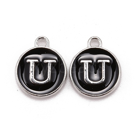 Platinum Plated Alloy Charms LS-ENAM-S118-02U-P-1