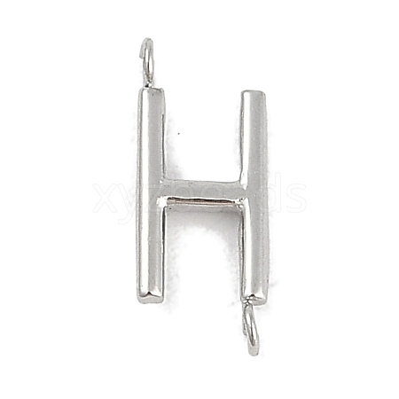 304 Stainless Steel Letter Connector Charms STAS-M108-01P-08-1