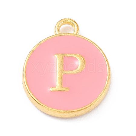 Golden Plated Alloy Enamel Charms X-ENAM-Q437-14P-1