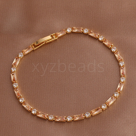 Adjustable Brass Micro Pave Cubic Zirconia Bracelets WGD60E7-10-1