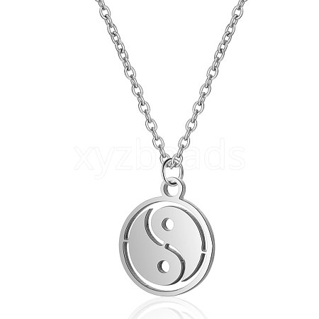 Non-Tarnish 201 Stainless Steel Pendants Necklaces NJEW-S069-TN056-1-1