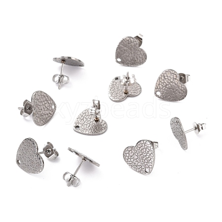 Non-Tarnish 304 Stainless Steel Stud Earring Findings STAS-I183-08B-P-1