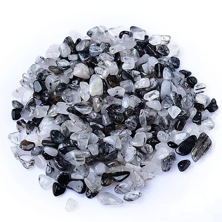 Natural Tourmalinated Quartz Tumbled Chips PW-WGA7DCE-10-1