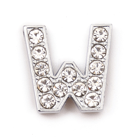 Alloy Slide Charms ALRI-WH0005-09W-P-1