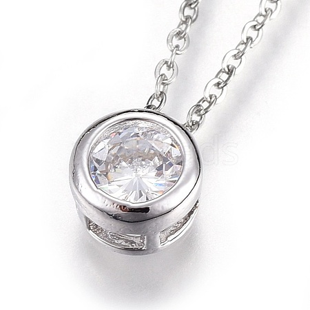 304 Stainless Steel Pendant Necklaces NJEW-O108-29P-1