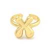 Brass Letter Open Cuff Rings for Women RJEW-G313-01X-G-2