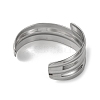 304 Stainless Steel Cuff Bangles for Women BJEW-B104-12P-3