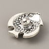 Alloy Rhinestone Snap Buttons FIND-WH0111-242A-2