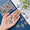   50Pcs 10 Style Alloy Enamel Chandelier Component Links ENAM-PH0002-59-5