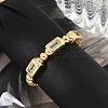 Brass Micro Pave Clear Cubic Zirconia Open Cuff Rings for Women RJEW-R011-10G-04-3