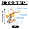 Alloy Resin Polygon Keychains KEYC-TADJ0002-03G-V-2