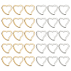 SUNNYCLUE 60Pcs 2 Colors 304 Stainless Steel Linking Ring STAS-SC0007-49-1
