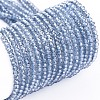Electroplate Glass Beads Strands X-EGLA-F149-PL-01-1