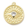 Rack Plating Brass Micro Pave Cubic Zirconia Pendants KK-L224-062G-01-1