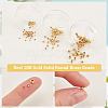 BENECREAT 150Pcs 3 Styles Solid Round Brass Beads KK-BC0013-05-4