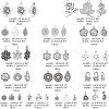 150Pcs 15 Style Tibetan Style Alloy Pendants TIBEP-FH0001-13-5