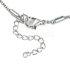 Cubic Zirconia Fairy with Heart Pendant Necklace with Box Chains NJEW-C004-01D-4
