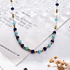 304 Stainless Steel & Glass Beaded Necklaces NJEW-U026-16G-3