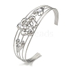 Non-Tarnish 304 Stainless Steel Hollow Open Cuff Bangles BJEW-Q348-03P-03-1