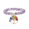 Natural Amethyst Stretch Bracelet BJEW-JB08748-01-1