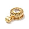 Brass Micro Pave Cubic Zirconia Pendants KK-B059-26G-3