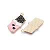 Valentine's Day Theme Alloy Enamel Pendants ENAM-T020-50B-02-2