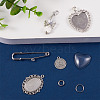 Fashewelry DIY Charm Drop Safety Pin Brooch Making Kit DIY-FW0001-26-14
