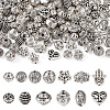 120Pcs 12 Styles Tibetan Style Alloy Beads FIND-TA0002-75-1