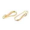 Brass Earring Hooks KK-F855-21G-2