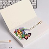 5Pcs Butterfly DIY Diamond Painting Pendants Keychain Kits PW-WG57054-01-3