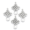 Chinese Knot Tibetan Style Pendants TIBEP-A5642-AS-RS-2