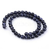 Synthetic Blue Goldstone Beads Strands G-Q462-10mm-28-2