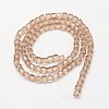 Faceted Cube Transparent Glass Beads Strands EGLA-E041-2mm-D02-3