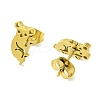 Cute Little Animal Theme 304 Stainless Steel Stud Earrings EJEW-B041-02I-G-2