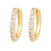 Brass Cubic Zirconia Hoop Earrings EJEW-A156-13B-G-4