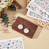 5Pcs 5 Styles Flower Pattern Ceramics Clay Water Transfer Paper STIC-UN0001-02-4