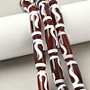 Rice Shape Tibetan Style dZi Beads Strands G-A269-A05-01-1