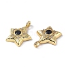 Brass Micro Pave Cubic Zirconia Pendants KK-E068-VF323-3