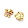 Brass Micro Pave Cubic Zirconia Pendants KK-U049-01G-2