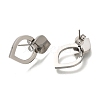 304 Stainless Steel Teardrop Stud Earrings EJEW-C118-01C-2