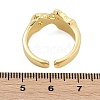 Rack Plating Brass Cuff Rings for Women RJEW-M028-61G-3