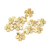 304 Stainless Steel Flower Theme Stud Earrings For Women EJEW-B110-04G-04-2