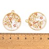 Rack Plating Alloy Enamel Pendants FIND-A040-07A-01G-3